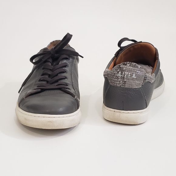 Aizea Jon Grained Leather Python Sneakers 43 - Picture 2 of 8